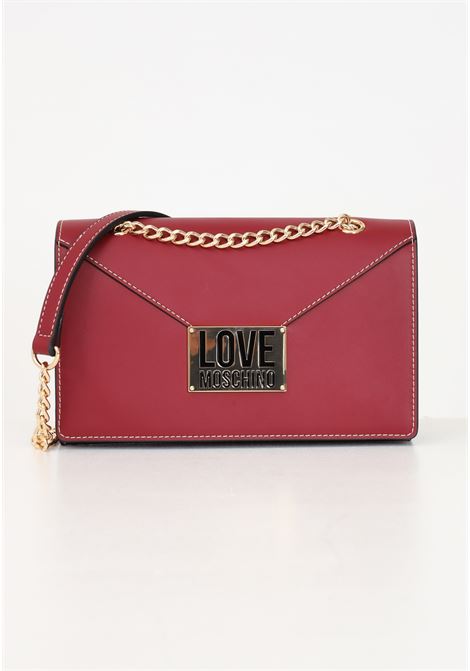 Enjoy the little things wine-colored shoulder bag for women LOVE MOSCHINO | JC4073PP1LLG155A